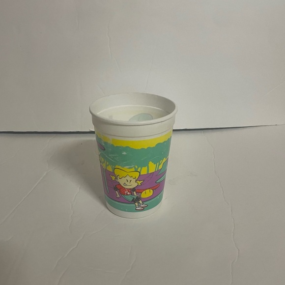 Small Vintage Multicolor Kids Plastic Cup - Picture 1 of 7